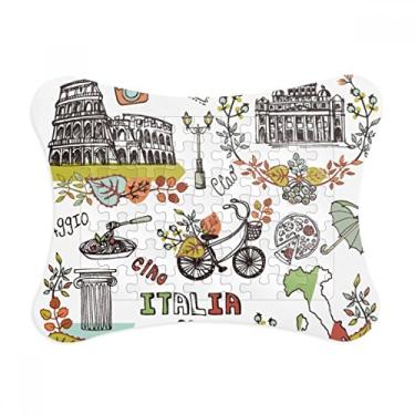 Imagem de Coliseu Outono Roma Itália Graffiti Moldura Decoração de Imagem Enfeite de Jogo Quebra-cabeça