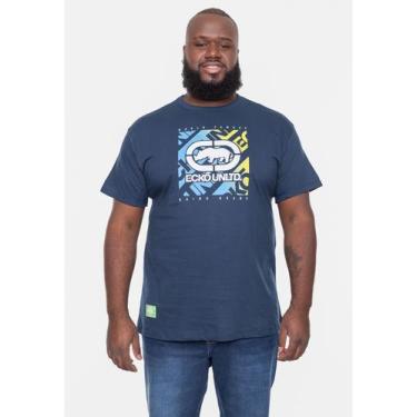 Imagem de Camiseta Ecko Plus Size Estampada Azul Marinho
