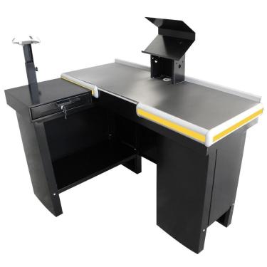 Imagem de Checkout Leve Caixa Supermercado De 1,30M Mesa Reta Com Kit Automação Balcão de compras - Innal