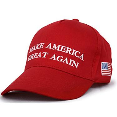 Imagem de Besti Donald Trump 2024 Keep America Great Boné ajustável boné de beisebol com bandeira dos EUA - ilhós respiráveis, Maga, vermelho, M-G