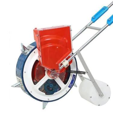 Imagem de Rock88 Semeadora portátil de vegetais plantador manual de milho trigo sorgo ervilha chifre de arroz seco semeador de ponta fina para agricultura de jardim, azul, 16 bocas