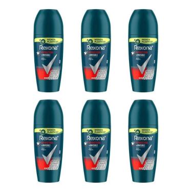 Imagem de Desodorante Roll-On Rexona 50Ml Masc Antibacte Invisible-6Un