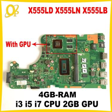 Imagem de Laptop Mainboard para ASUS  X555LD  X555LN  X555LP  X555LF  X555LA  X555LB  CPU  i3  i5  i7  CPU