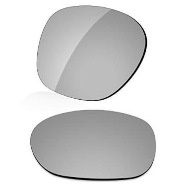 Imagem de LenzReborn Lente polarizada de reposição para óculos de sol Oakley Garage Rock OO9175 - cinza prateado - espelhado polarizado