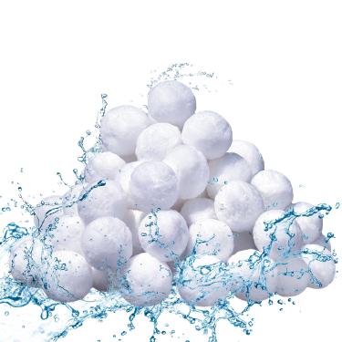 Imagem de Dljingan Bolas de filtro de piscina, bolas de filtro de fibra ecológicas reutilizáveis de 700 g para piscina, aquário, tanque de peixes, filtro de areia com saco de lavagem (700 g)
