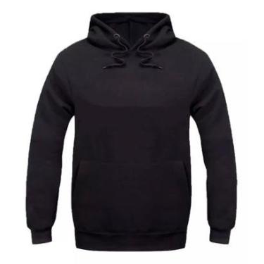 Imagem de Moletom Moleton Masculino Blusa De Frio Casaco Liso Feminino-Masculino