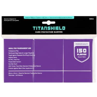 Imagem de TitanShield (150 Sleeves/Purple Standard Size Board Game Trading Card Sleeves Deck Protector