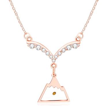 Imagem de Mayfaith Colar de zircão com asas de anjo brilhante, pingente de semente de mostarda combinado com Faith, colar ajustável para presente feminino para melhor amiga YA4836, Adjustable, Aço inoxidável,