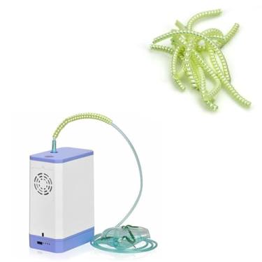 Imagem de Pacote com 10 unidades de suporte de tubo de oxigênio, fixa crimpagens e tubos colapsados, endireita a mangueira para concentrador de oxigênio de cânula nasal