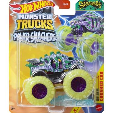 Imagem de Hot Wheels - 1:64 - Skelesaurus - Monster Truck Power Smashers - HYJ27