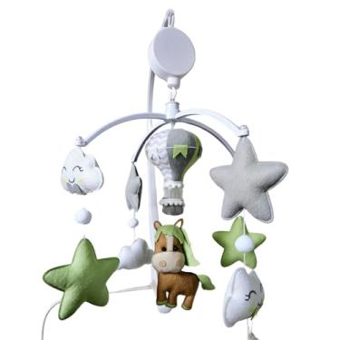 Imagem de Ateliê Coisas de Ana Móbile Musical Giratório Cavalinho, Cavalo, Verde Berço Bebê