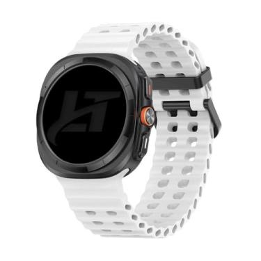 Imagem de Pulseira Ondas LTimports compativel com Galaxy Watch Ultra 47mm Sm-L705 / Sm-L705F LTE (LT-Branco)
