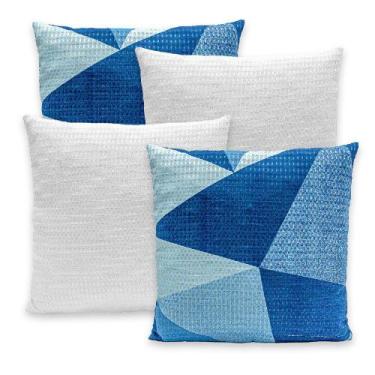Imagem de Kit 4 Capas Piquet P/ Almofadas 40x40 Com Zíper Lisas e Estampadas - R