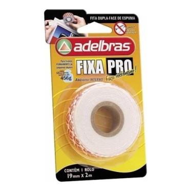 Imagem de KIT 2 Fita Dupla Face Adelbras Fixa Pro C Espuma 19mm X 2m