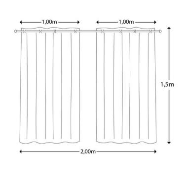 Imagem de Cortina Para Quarto Infantil 2.00 X 1,50 Estampada - Vitro Enxovais