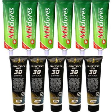 Imagem de Kit 6 Creme Para Massagem Mil Dores + 5 Super Gel 30 Ervas - Bio Insti