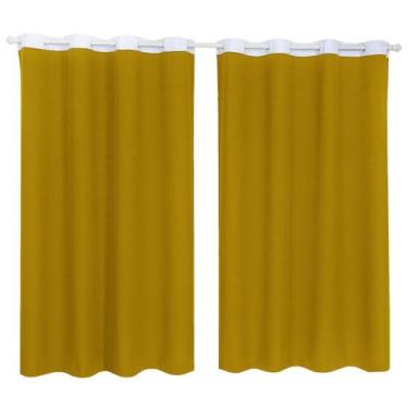 Imagem de Cortina Tecido Oxford Faixa Branco 2,50M X 3,00M - Amarelo - Campari