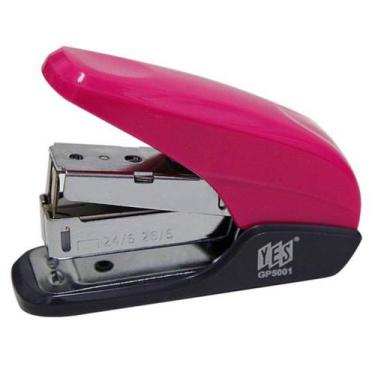 Imagem de Grampeador Mini Light Force Yes Cores 24/6 24/8 com Extrator Mola Resi