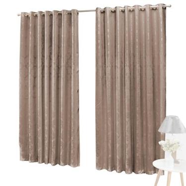 Imagem de Cortina Lotus Jacquard 4,00m X 2,70m P/ Sala Quarto Oferta - Rose Jord