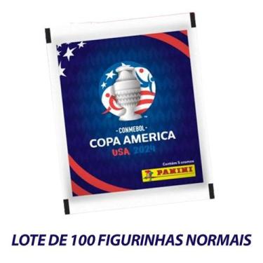 Imagem de Lote De 100 Figurinhas Normais Conmebol Copa América Usa 2024 - AVULSA