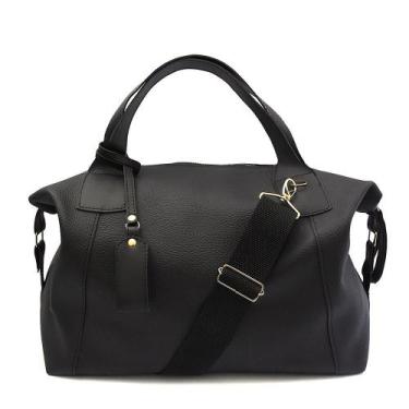 Imagem de Bolsa Rosa Helena Elegante Milão Preta C/ Alça Luxo