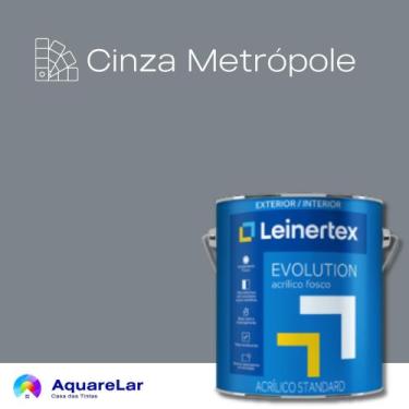 Imagem de EVolution Acrílico Leinertex Fosco 3,6L, CINZA METRÓPOLE, 3,6L