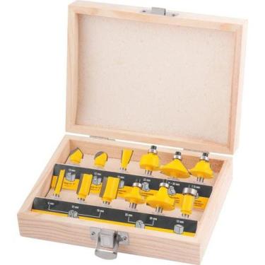 Imagem de Jogo Kit De Fresa Para Madeira Com 12 Peças Vonder