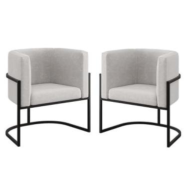 Imagem de Kit 02 Cadeiras Poltrona Lua para Sala Quarto Balaqui Decor - B Balaqu