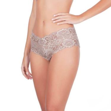 Imagem de Caleçon Rendado Floral Duloren 139206, M, Beige foncé