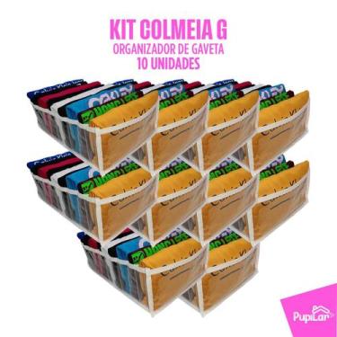 Imagem de Kit 10 colmeias organizadoras g (10x25x35) para camisetas - PUPILAR