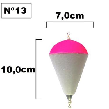 Imagem de Kit 5 Boia de Arremesso para Pesca em Isopor Nº4 Até Nº14 Pescaria Lam
