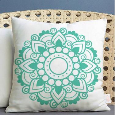 Imagem de Almofada Estampada Mandala 40x40cm Obery Jade - FASTLAR