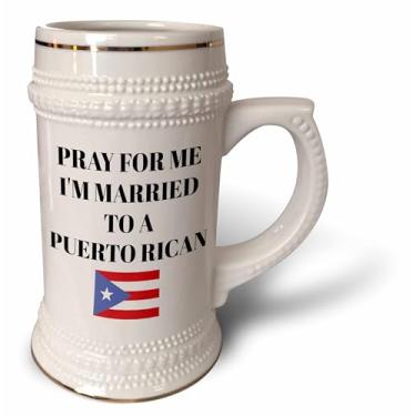 Imagem de 3dRose Pray for me Im Married Rican, Caneca com foto de Porto Rico, 510 g (STN_265944_1), 623 g, branca