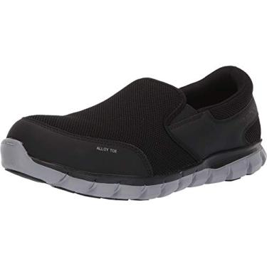Imagem de Reebok Tênis masculino Rb4037 Sublite Cushion Work Safety Athletic Slip-p-on Alloy Toe preto, Preto, 42