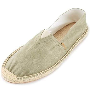 Imagem de Alexis Leroy Espadrilhas masculinas casuais de lona sem cadarço, Verde, 8-8.5