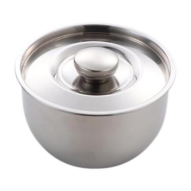 Imagem de Ioensy Tanque de armazenamento de banha de porco para temperos sem alça, prático, separador de óleo de cozinha para cozinha de restaurante