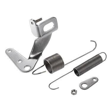 Imagem de Hihaha Kit de mola de retorno do acelerador/suporte de cabo do acelerador com conjunto de mola de retorno duplo para carburador de carro/aço inoxidável durável/1 conjunto prateado