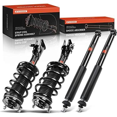 Imagem de A-Premium Conjunto (4) Conjunto completo de amortecedor dianteiro e traseiro e montagem de mola helicoidal compatível com Honda Civic 2006-2011 e Acura CSX 2006-2011 Sedan, Replace# 172286, 172287
