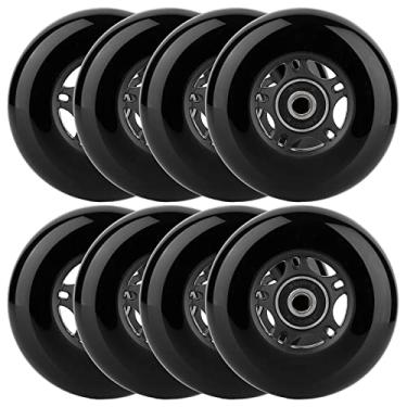 Imagem de WHEELCOME Rodas de skate em linha para ambientes externos e internos, rodas de skate 85a Rodas de hóquei com rolamentos ABEC-9 para reparo de bagagem de scooter, 64 mm, 70 mm, 72 mm, 76 mm, 80 mm de