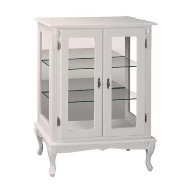 Imagem de Vitrine Média 105x80cm 2 Portas + 2 Prateleiras de vidro, Espelho e Pé