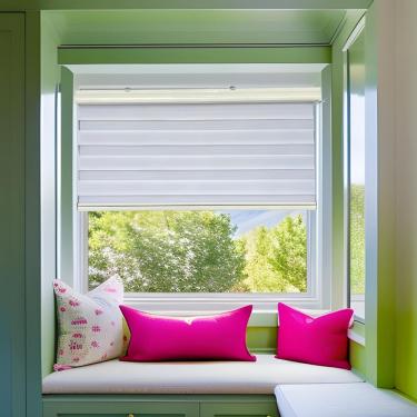 Imagem de Persiana Rolo Double Vision Zebra Branca 120 (L) x 160 (A) Cortina C/ Bandô Kit Instalação 1,20x1,60