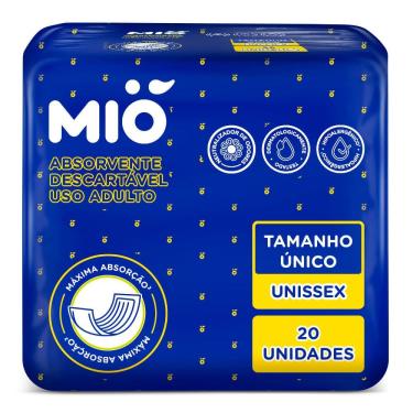 Imagem de Absorvente Descartável Mió Adulto Unissex Tamanho Único 20 Unidades