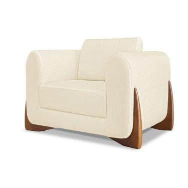 Imagem de Poltrona Estofada Decorada Sala Quarto Escritório Leitura Balenza - Ma