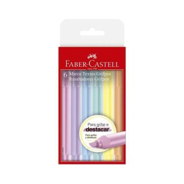 Imagem de Kit Marca Texto 6 Cores Pastel Faber Castell Grifpen SuperFluorescente