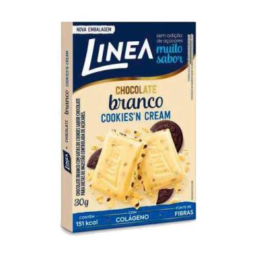 Imagem de Chocolate Branco Cookies Cream Zero LINEA 30g
