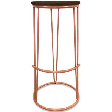 Imagem de Banco Banqueta Alta Industrial Dinamarca Em Aço Balcão Bar Cozinha Cob