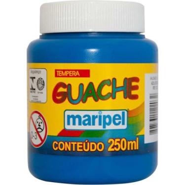 Imagem de Tinta Guache 250ml Maripel Escolar Escolha a Cor, AZUL ESCURO
