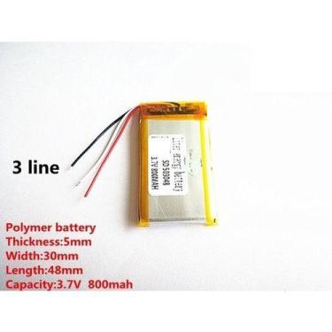 Imagem de Bateria 5mmx30mmx48mm  503048 3 Fios 800mah 3,7v - KMIG