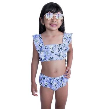 Imagem de Conjunto Biquíni Infantil Com Babado Estampado Praia Piscina - HYPE MO