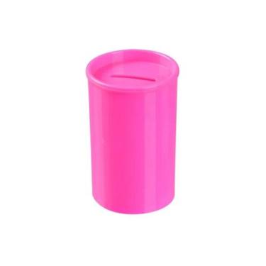 Imagem de 25unid Cofrinho plástico lembrancinha para personalizar - Deluma, Rosa